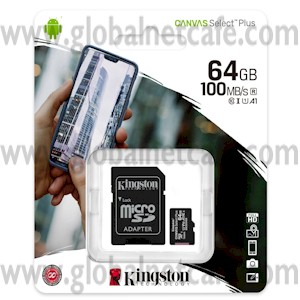 MEMORIA  MICROSD  64GB  KINGSTON CLASE 10 100% Nuevo