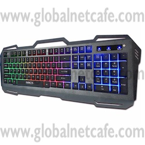 TECLADO USB MULTIMEDIA GAMING MICE AK-400 METALICO 100% Nuevo