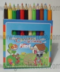 CRAYONES DE MADERA 12 COLORES 100% Nuevo