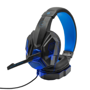 AUDIFONO CON MICROFONO  DIADEMA UNNO TEKNO USB HS7230BL BRAVE NEGRO-AZUL 100% Nuevo